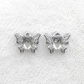 Sterling Silver 4*6mm Semi Mount Stud Earrings Empty Support Blank Claws Setting S925 Base Without Center Stone for DIY Inlay