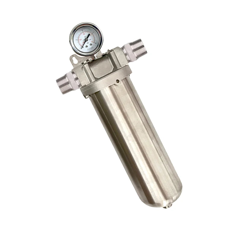 10 Inches Single Core SS304 Hydraulic Filter Housing with 1/2" 3/4" 1" Interface