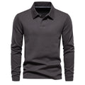 High Quality Stylish Custom Men's Long Sleeve Polo Shirts Casual Slim Fit Solid Color Lightweight Golf Polo Shirts