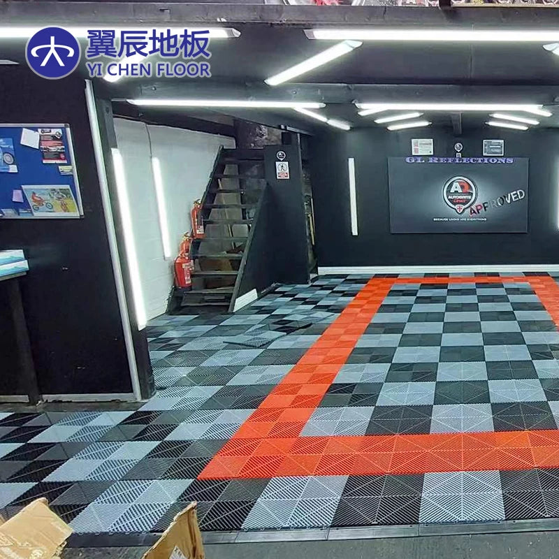 Non Slip 18MM Interlocking Decking Garage Floor Tiles Indoor Waterproof Anti-Scratch Removable Workshop Tiles