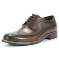 Italy Style Men's Designer Stylish Genuine Cow Leather Oxford Derby Shoes Formal Flat Round Toe Business Dress for Work