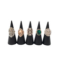 A1 Natural Wood Doll Cone Jewelry Display Stand Base Finger Ring Holder Wooden Tree Diy Craft Organizer Holders