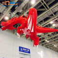 Modern Giant Red Inflatable Flying Dragon Balloon 4m Oxford Cloth Blower Repair Bag Sand Bag Customizable Size Stage Event