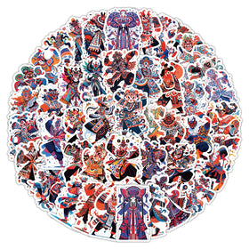 60PCS Chinese culture tradition opera show funny shadow puppet sticker