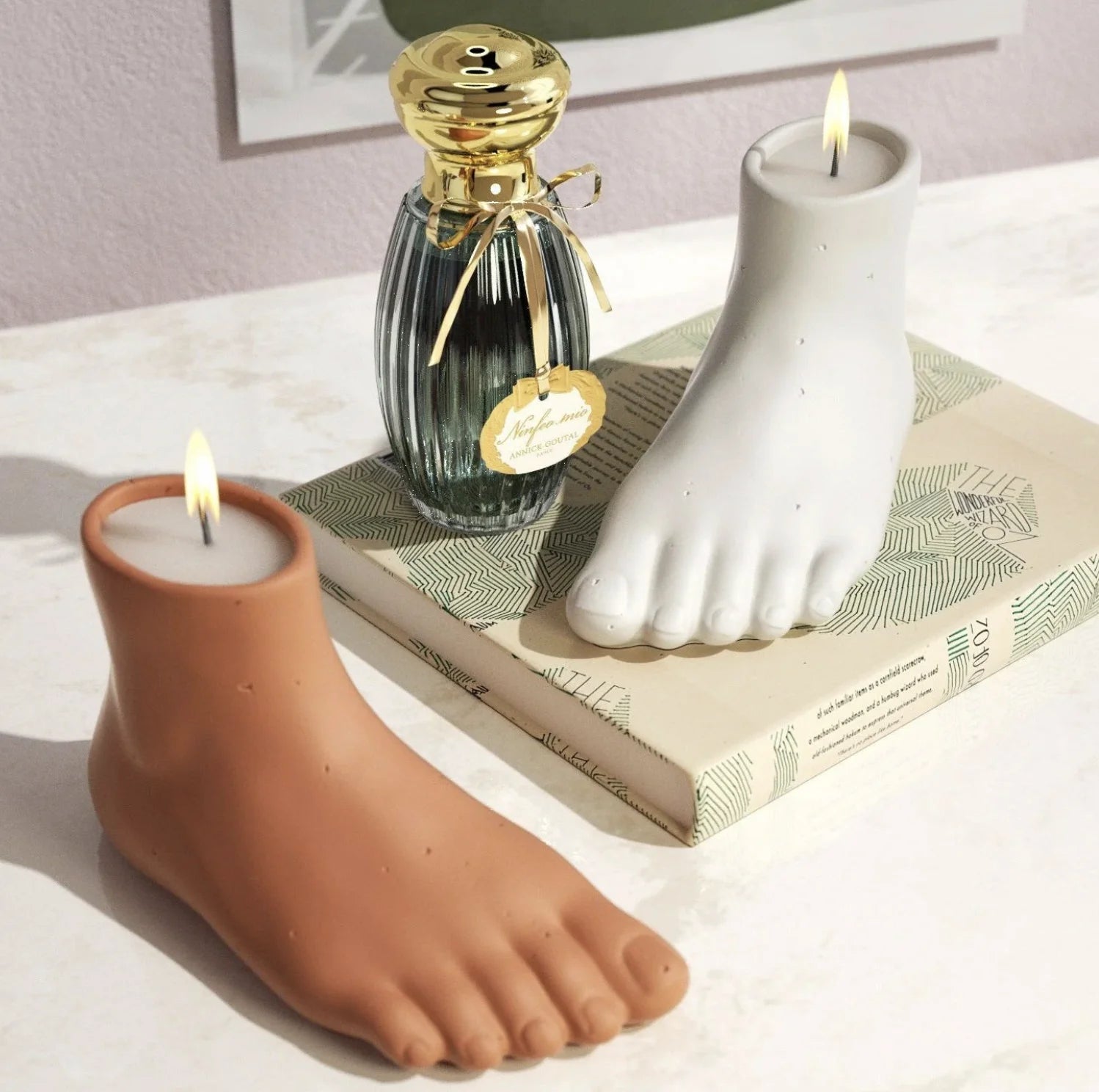 Nicole DIY Foot Shape Eco-Friendly CE Certified Silicone Vase Mold Pen Holder Planter Mould Home Decoration Crafts