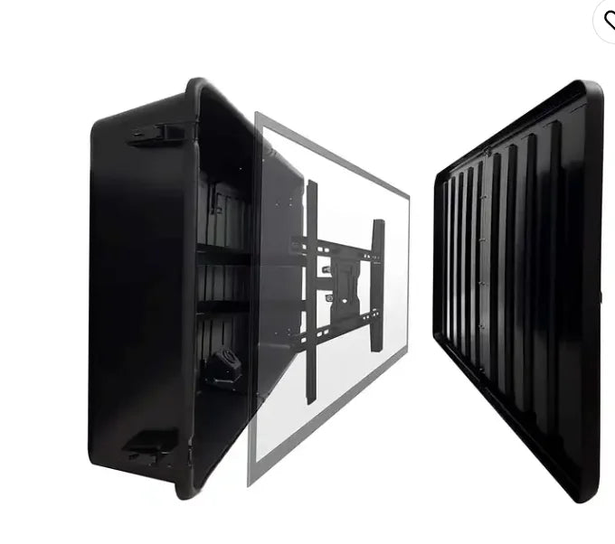 DYMACHINE Outdoor TV Enclosure Wall Mounting TV Hard Cover Weatherproof