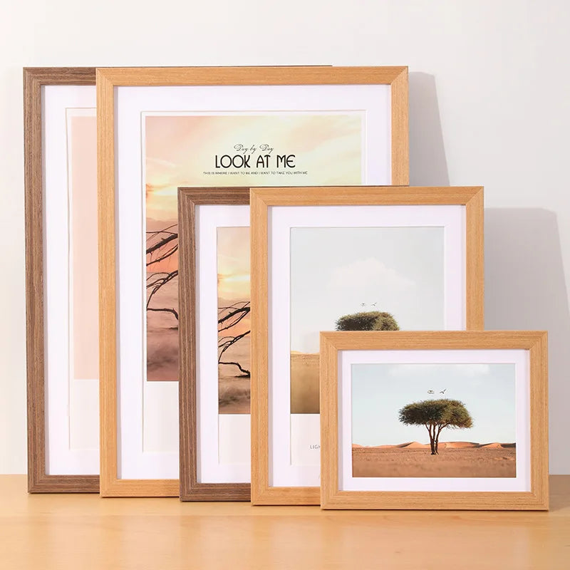 Solid Wood Photo Frame 6 Inch 7 Inch 8 Inch A4 Frame Table High-end Photo Decorative Picture Frame