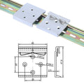 Aluminum Anodized Standard Guide Rail Buckle for Electrical Power Switch Bracket and Dehumidifier Installation Clamp