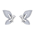 925 Sterling Silver Butterfly Earrings Female Simple Cold Wind Small Korean Temperament Niche Design Sense of Advanced