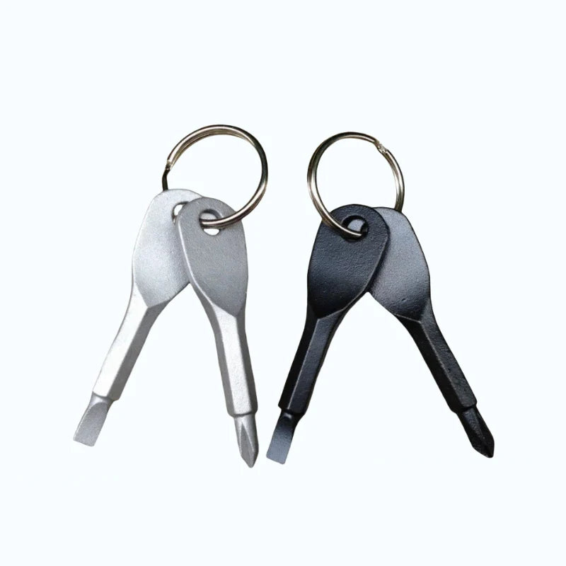 wholesale Mini Screwdriver Set Key Chain Pocket Screwdriver With Keychain Portable Keys Ring Cross and Slot Type