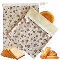 Custom Logo Eco-friendly Food Grade Cotton Bread Storage Bag with Buckle Reusable Cotton TPU Baguettes Bag