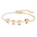 Fashion Trendy Heart Charm Pendant Bracelet for Women Wholesale Alloy Gold Plated Bangle for Female Trendy Jewelry