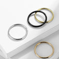 Wholesale Hot Selling Trendy Fashion Gold Plated Thin Single 316L Stainless Steel Titanium Ring Men Women