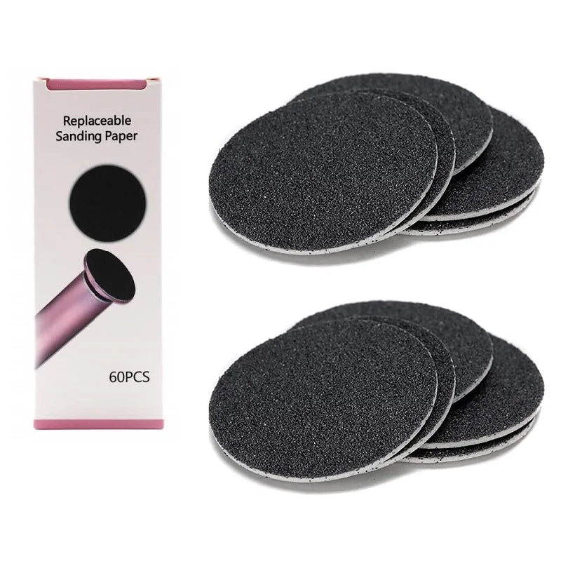 Direct Factory Supply 60pcs Replaceable Round Disc Abrasive Sanding Sand Paper Foot Callus Remover