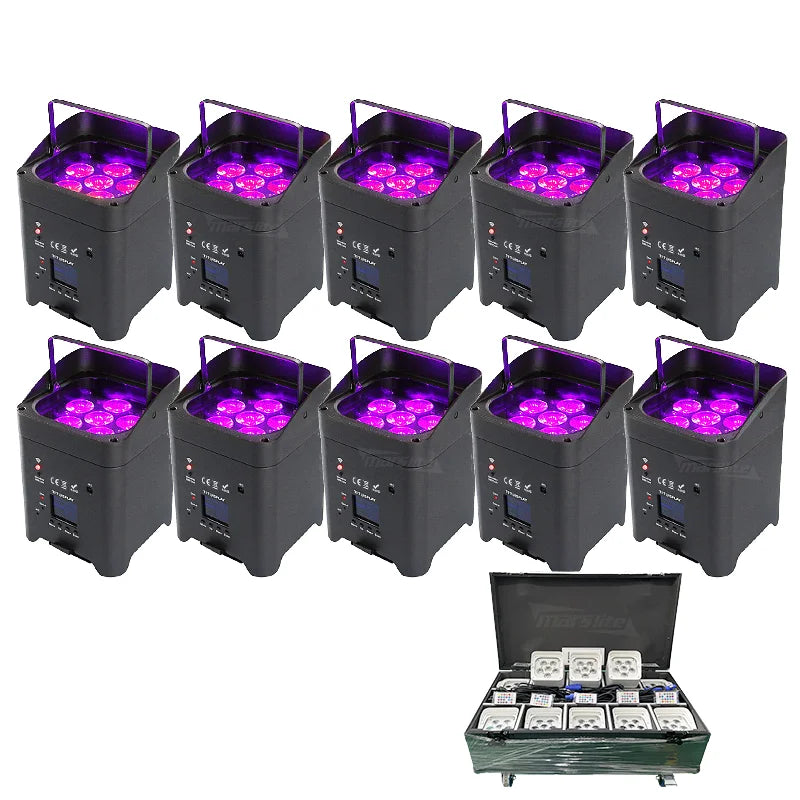 Led  Par Light Wedding Party Stage 2.4G Wireless Mobile Phone APP Control 54W IP22  RGBWAUV Is Fully Bright for 4 Hours