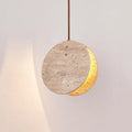 Nordic Cream Style LED Pendant Light Scandinavian Wabi Sabi Yellow Stone Chandelier for Home Decor Living Room Bedroom Apartment