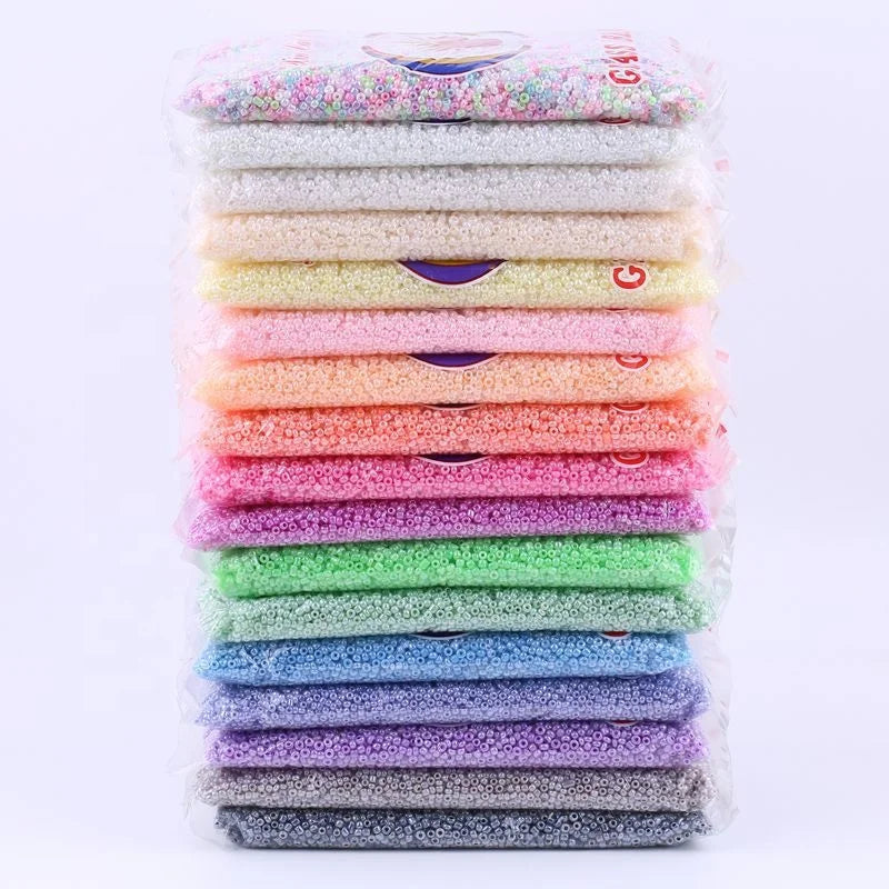 Ready to Ship 2mm 3mm 4mm Glass Seed Beads 450g/bag Colorful Cream Beads for Diy Jewelry Making