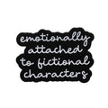 Emotionally Attached to Fictional Characters Enamel Pin Backpack Clothes Lapel Pin Brooches Reading Humor Book Lover Badge Gift