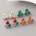 Stylish Gold-Plated Geometric Stud Earrings for Ladies Multicolor Crystal Rhinestone Jewelry for Weddings Parties Engagements