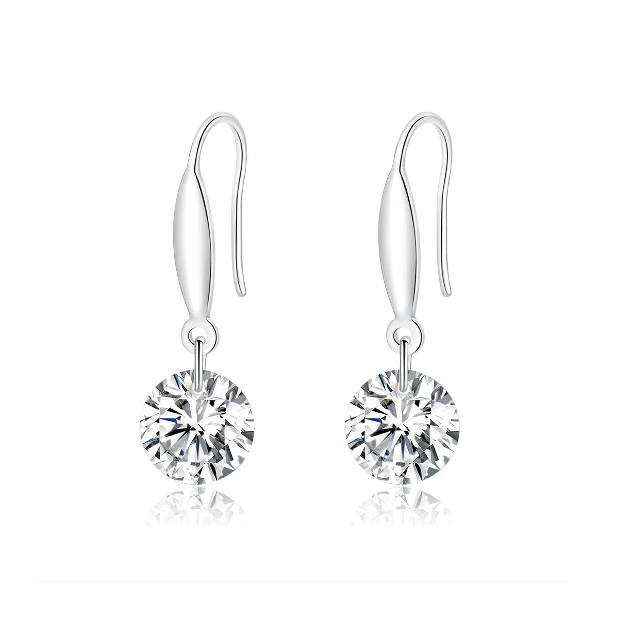 Factory 925 Sterling Silver Zirconia Design Drop Earrings for Women Dangle Earing Clear CZ Fashion Statement Jewelry BSE212