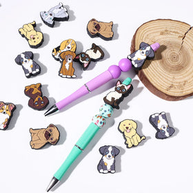 Manufacture Wholesale Wristlet Keychain Bracelet Eco-friendly Silicone Beads Focal Bpa Free Silicone New Focal Beads Pens