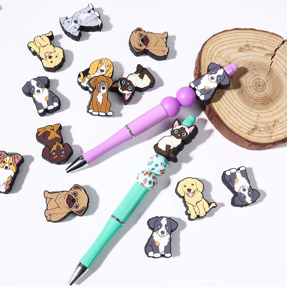 Manufacture Wholesale Wristlet Keychain Bracelet Eco-friendly Silicone Beads Focal Bpa Free Silicone New Focal Beads Pens