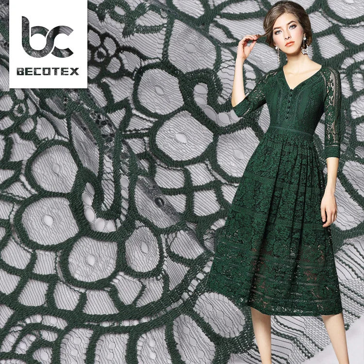 2026 New French Embroidery Eyelash Lace Fabric Guipure Lace Fabric for Wedding