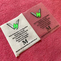 Durable size heat transfer stickercare instruction heat transfer label for shirt collar