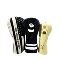 Custom Printing Embroidery Logo Pu Leather Driver Fairway Wood 3-5 Hybrid Golf Driver Head Cover