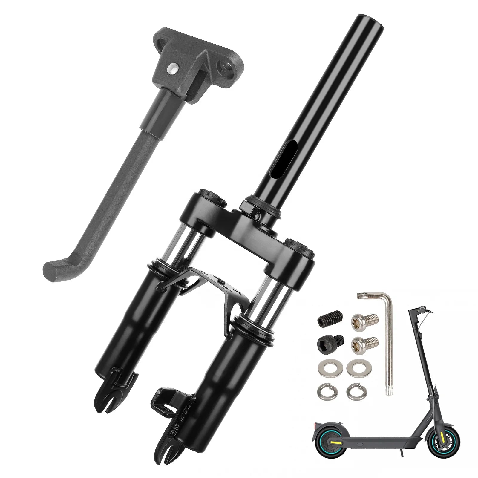 Front Fork Suspension for Segway Ninebot Max G30D Series Shared Scooters Accessories Shock Absorber With Kickstand Kits Parts