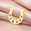 Cute Stainless Steel Horseshoe Charm U-shaped Animal Horseshoes Pendant Gold Plated  Jewelry Accessories for Necklace Bracelet