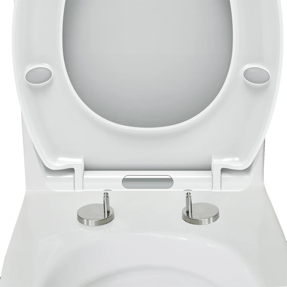 Standard Oval Soft Close Replacement Toilet Seat with Top Fix Quick Release Chrome Hinges