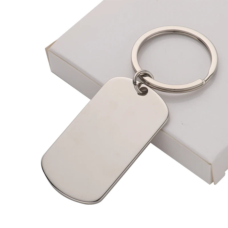 OEM/ODM Customizable Laser Engraving Blanks Metal Keychain Laser Blank Keychains