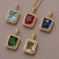 Fashion Light Luxury 18k Gold Plated Brass Fashion Clavicle Chain Jewelry Women Choker Cubic Zirconia Pendant Necklace
