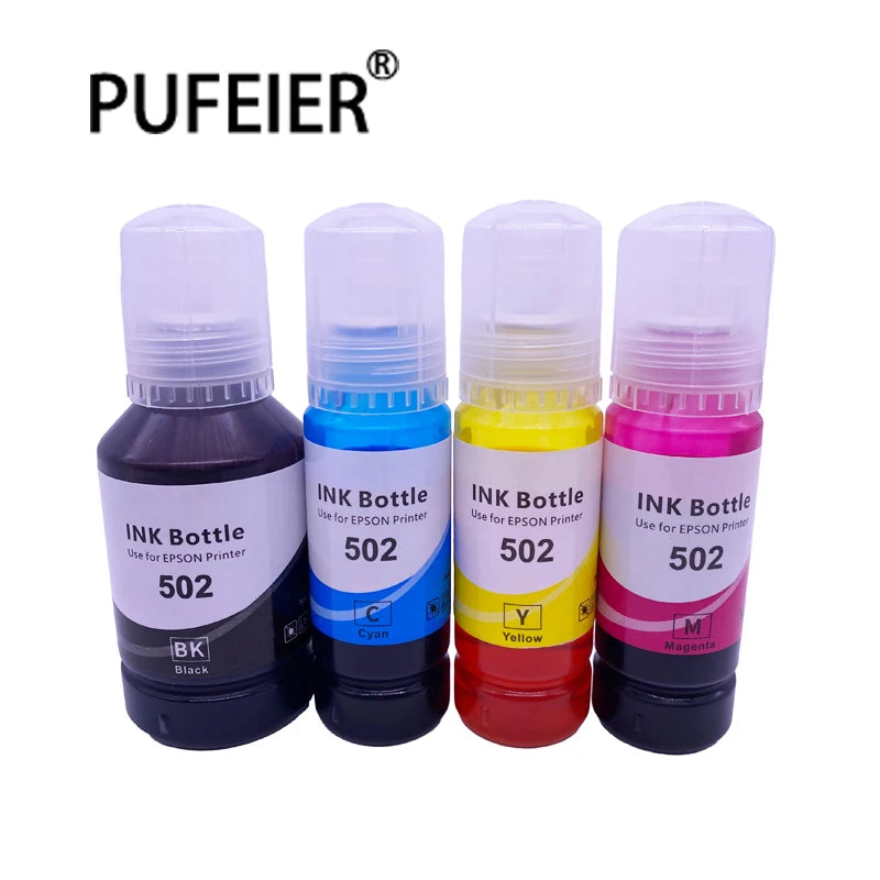 502 Bottle Refill Dye Based Ink for Epson ET2700 ET2750 ET3700 ET3750 ET4750 ET2850 ET4850 ET3850 Printer Printing Dye Ink