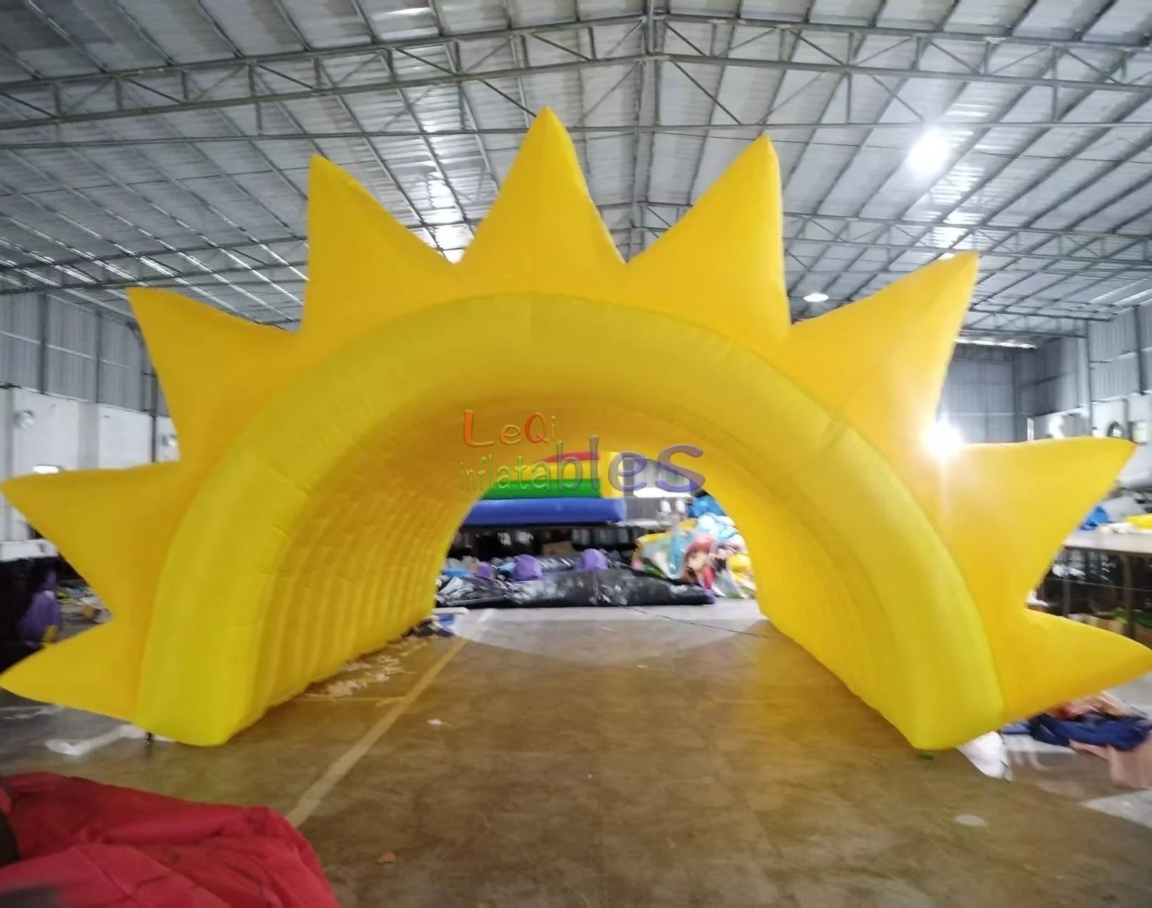 Inflatable Sun Arch Tunnel Entrance Archway for Party Event Amusement Park Decoration Inflatable Theater Arch Tunnel for Rental