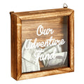 Wall Mounted Wooden Piggy Bank Travel Fund Piggy Bank for Adults