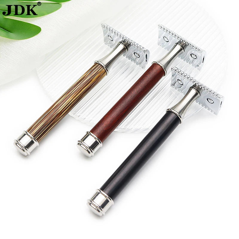Guangdong Razor with Comb Wooden Handle Single Blade Barber Beard Razor Wholesale Mens Razor Shaver