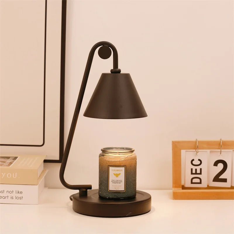 Metal Base Wax burner Melter Warmer Modern Electric Wax Warmer Candles Candle Te Wax Heater Warmer Lamp with Candle