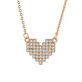 Cute Romantic Zircon Heart Pendant Women Necklaces Korean Fashion Female Wedding Jewelry Ladies Clavicle Chain
