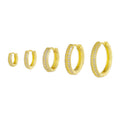 ZUOLA Fashion New Design Round Micro-Inlaid Zircon Stud Earrings 18K Gold Plated Eco-friendly Brass Geometric for Women