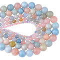 4 6 8 10 12 mm Wholesale Natural Morganite Quartz Beads DIY Making Necklace Bracelet Jewelry