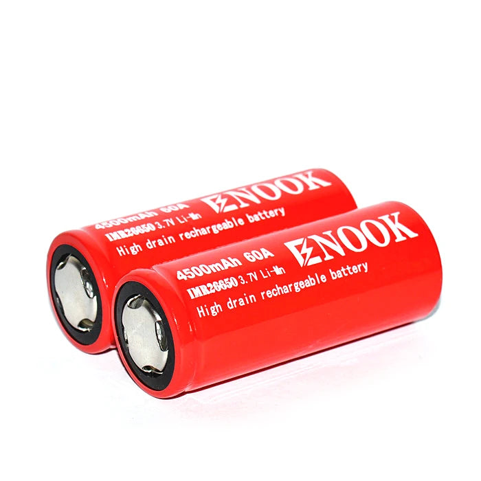 Factory Manufacture 3.7v 26650 Battery 4500mah 45A Red Cylindrical Lithium Ion for Toys Flashlights Fishing Stream Lights