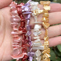 Natural Shell Beads Electroplating Colorful Mother of Pearl Chips Beads for Jewelry Making Handmade Diy Bracelet Accessories