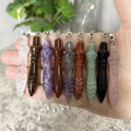 2025 New Arrival Natural Stones Point Pendant Healing Crystal Quartz Meditation Pendulums Dowsing Pedulos for Men Women Jewelry