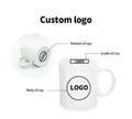 Wholesale 11 Oz Porcelain White Custom Logo Printed Christmas Sublimation Ceramic Cup Coffee Mugs Manufacturer's Customised Mugs