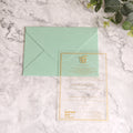 Customized Velvet Envelopes Birthday Invitation Custom Acrylic Wedding Cards With Custom Paper Envelopes