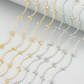 C367 1m/lot 18K Gold Rhodium Plated Copper Chain Nickel Free Handmade Jewelry Making Components DIY Bracelet Necklace Bag