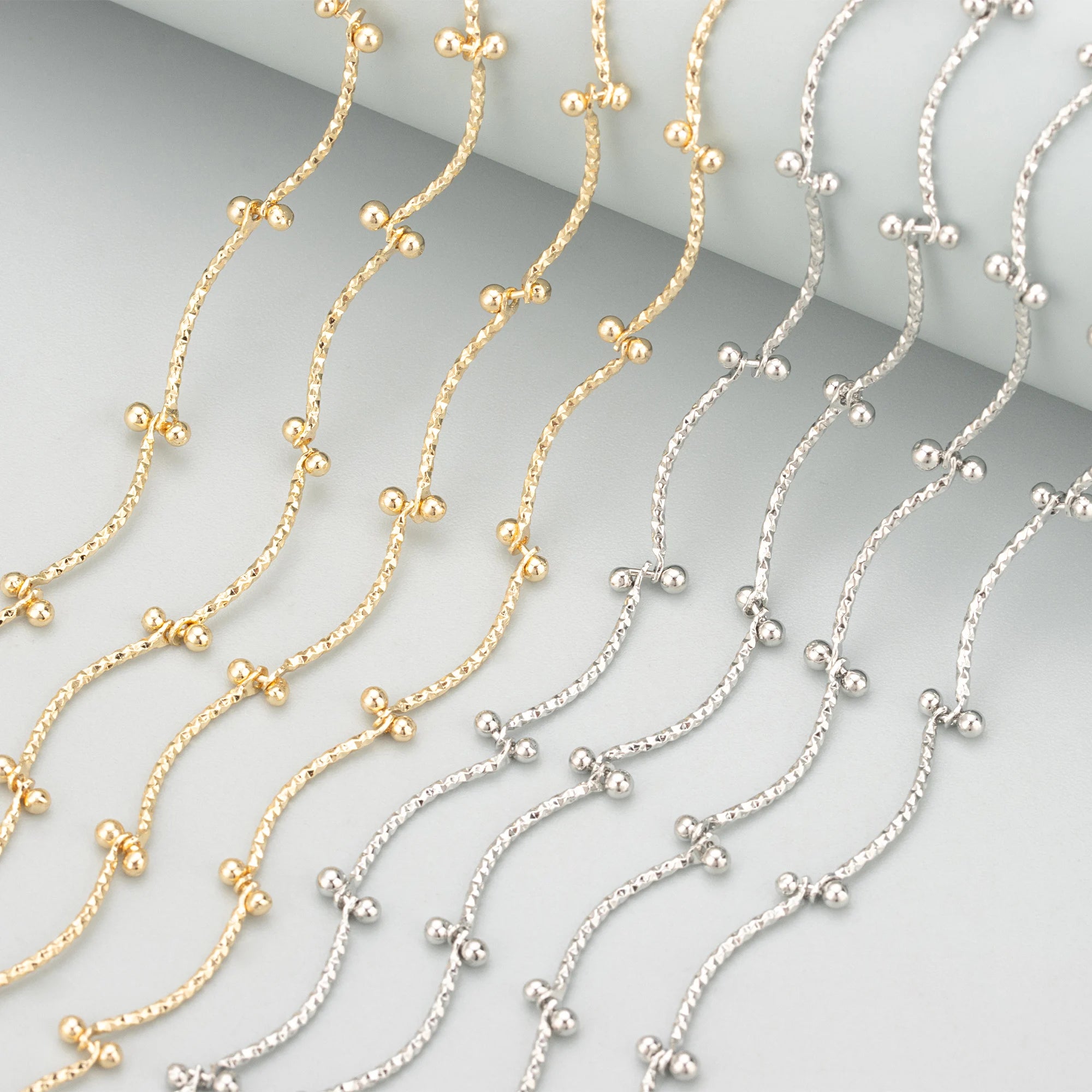 C367 1m/lot 18K Gold Rhodium Plated Copper Chain Nickel Free Handmade Jewelry Making Components DIY Bracelet Necklace Bag