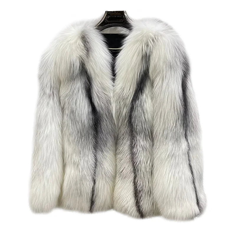 Best Selling Luxury Thick Warm Fur Jacket Real Fox Fur Coat Women Genuine Fur Coat